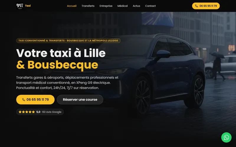 Aperçu du site BST Taxi
